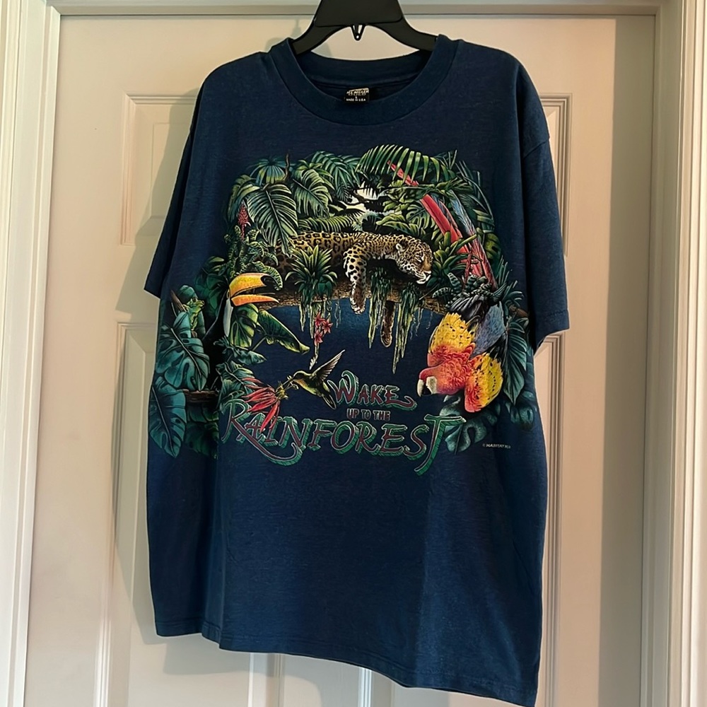 Graphic Tee (front and back) Rainforest theme